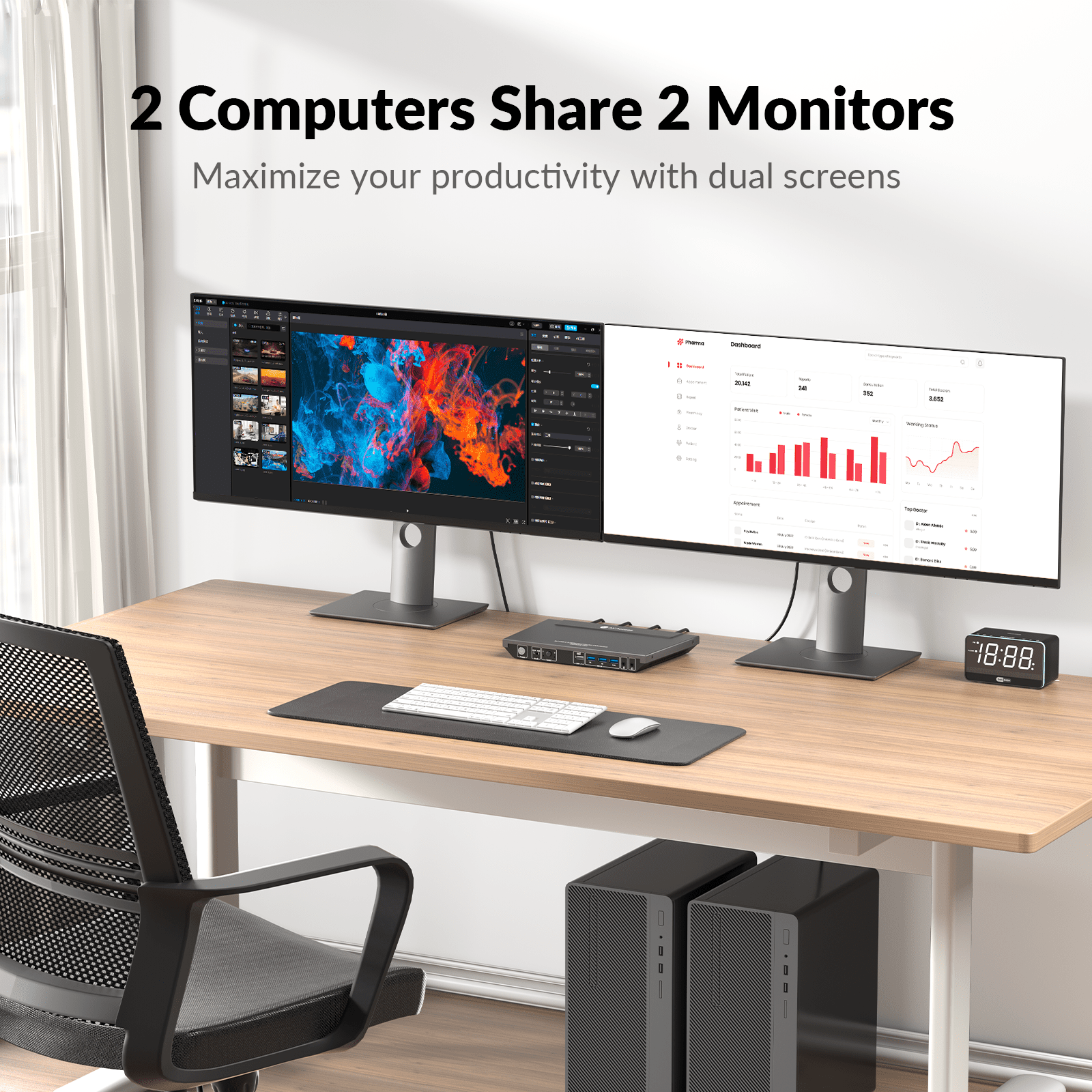 Best 4K Dual Monitor KVM Switch for Two Computers