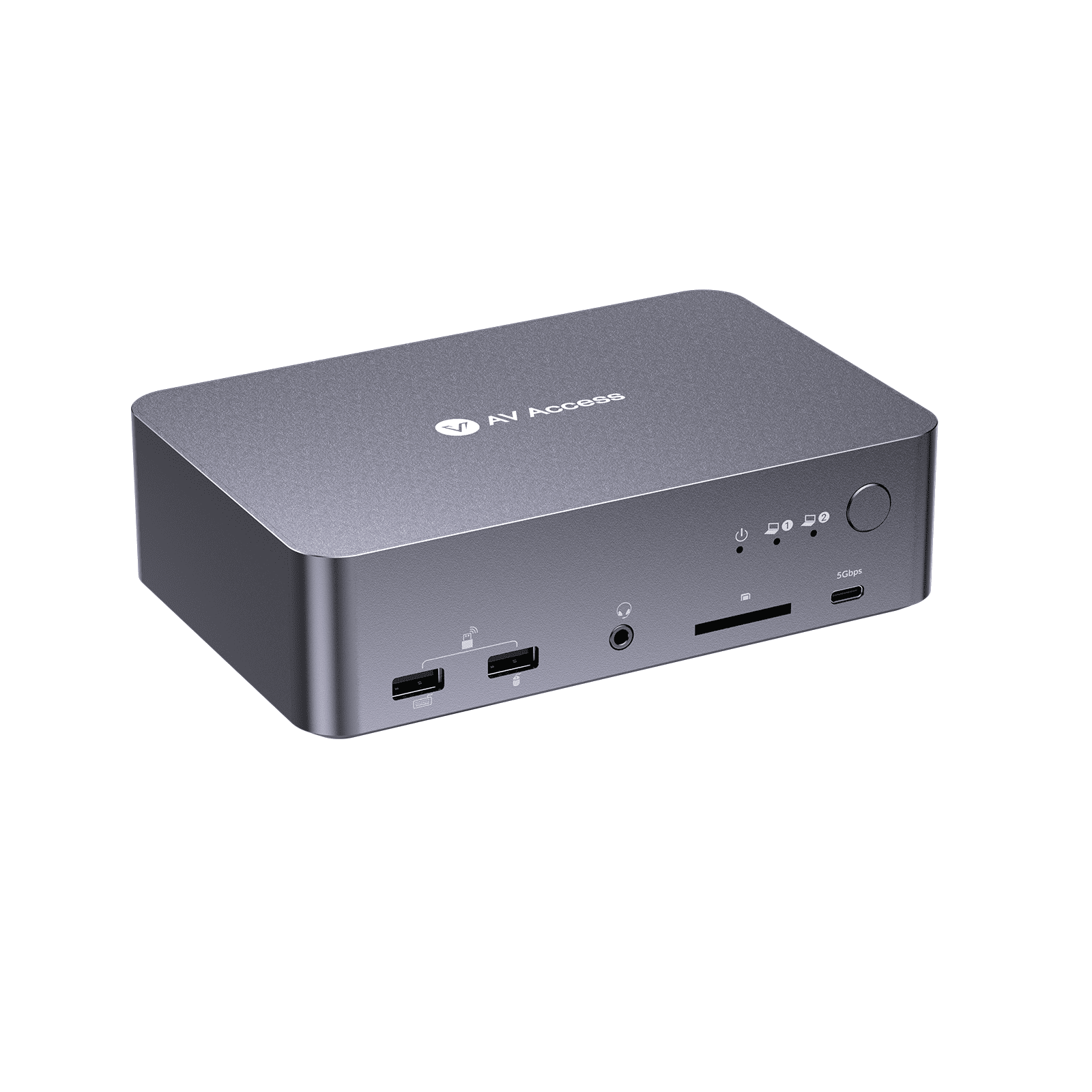 USB C KVM Switch Docking Station for 2 Laptops & 2 Monitors