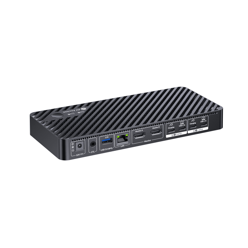 USB C KVM Switch Docking Station for 2 Laptops & 2 Monitors