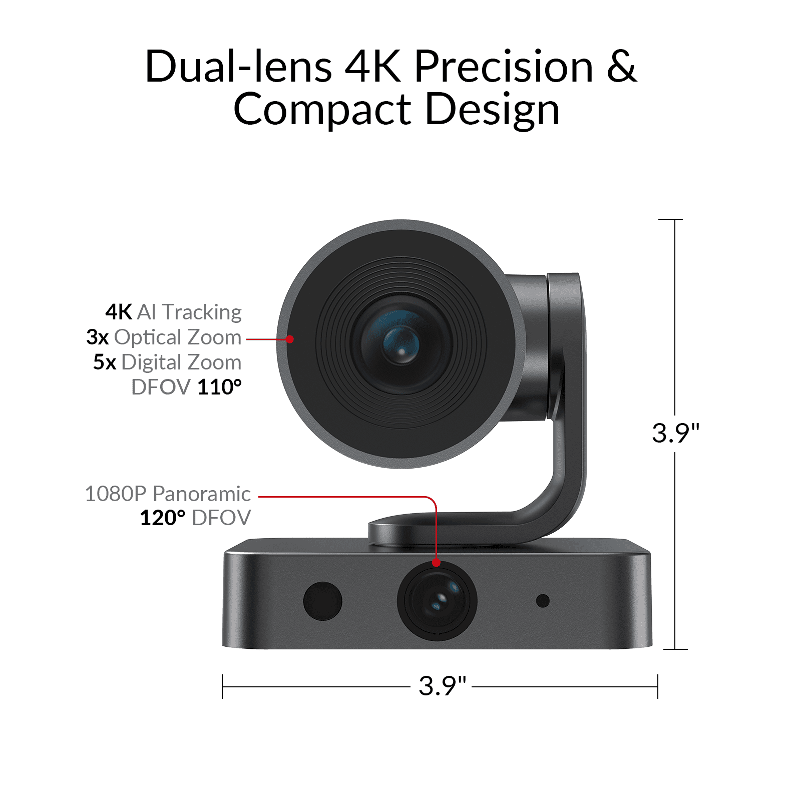 4K PTZ Camera with Auto Tracking & Framing for Video Conference