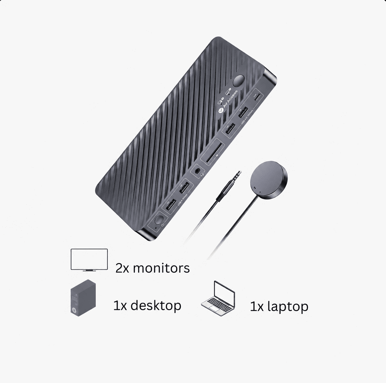 KVM Switch Docking Station for USB C Laptop & Desktop