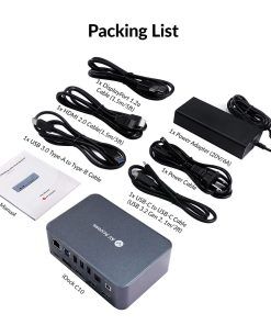 KVM Switch Docking Station for USB C Laptop & Desktop