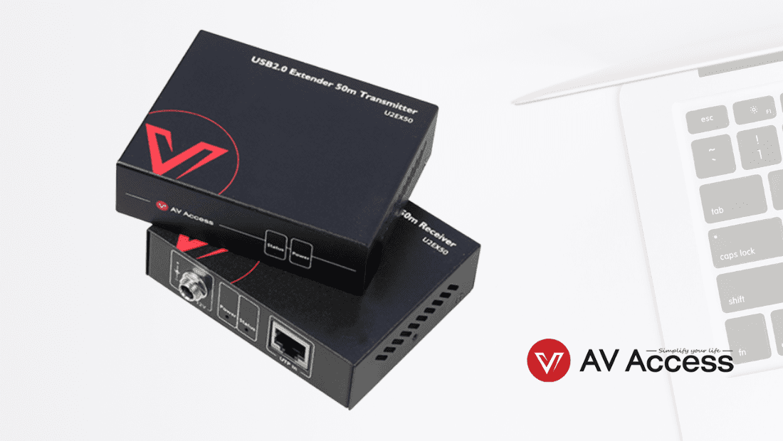 USB Extender 2.0 over Cat5e, 4-Port with Power USB Extender 2.0 over Cat5e, 4-Port with Power