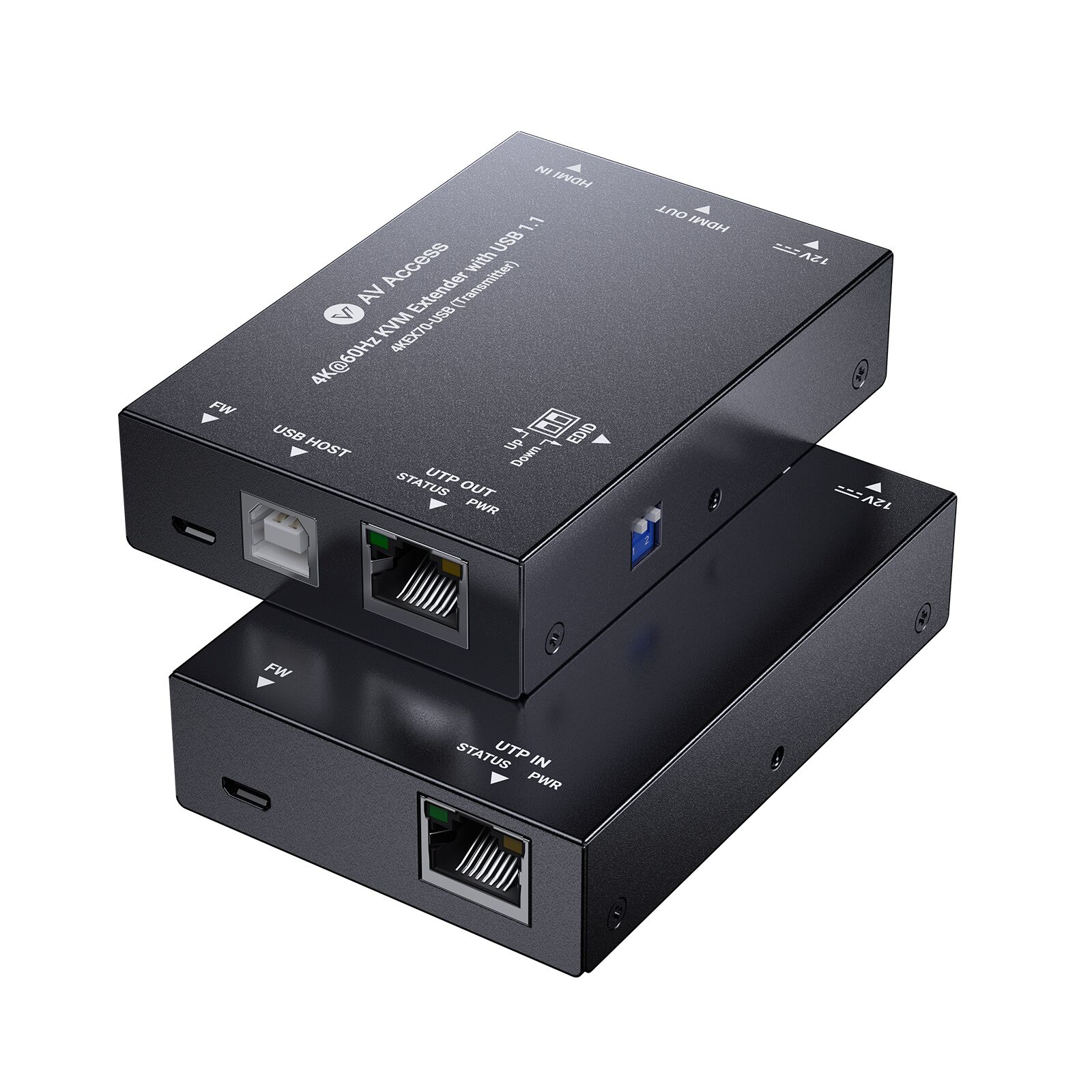 Zero Latency 4K USB 1.1 KVM Extender, 70m/230ft Over Cat 6/6A/7