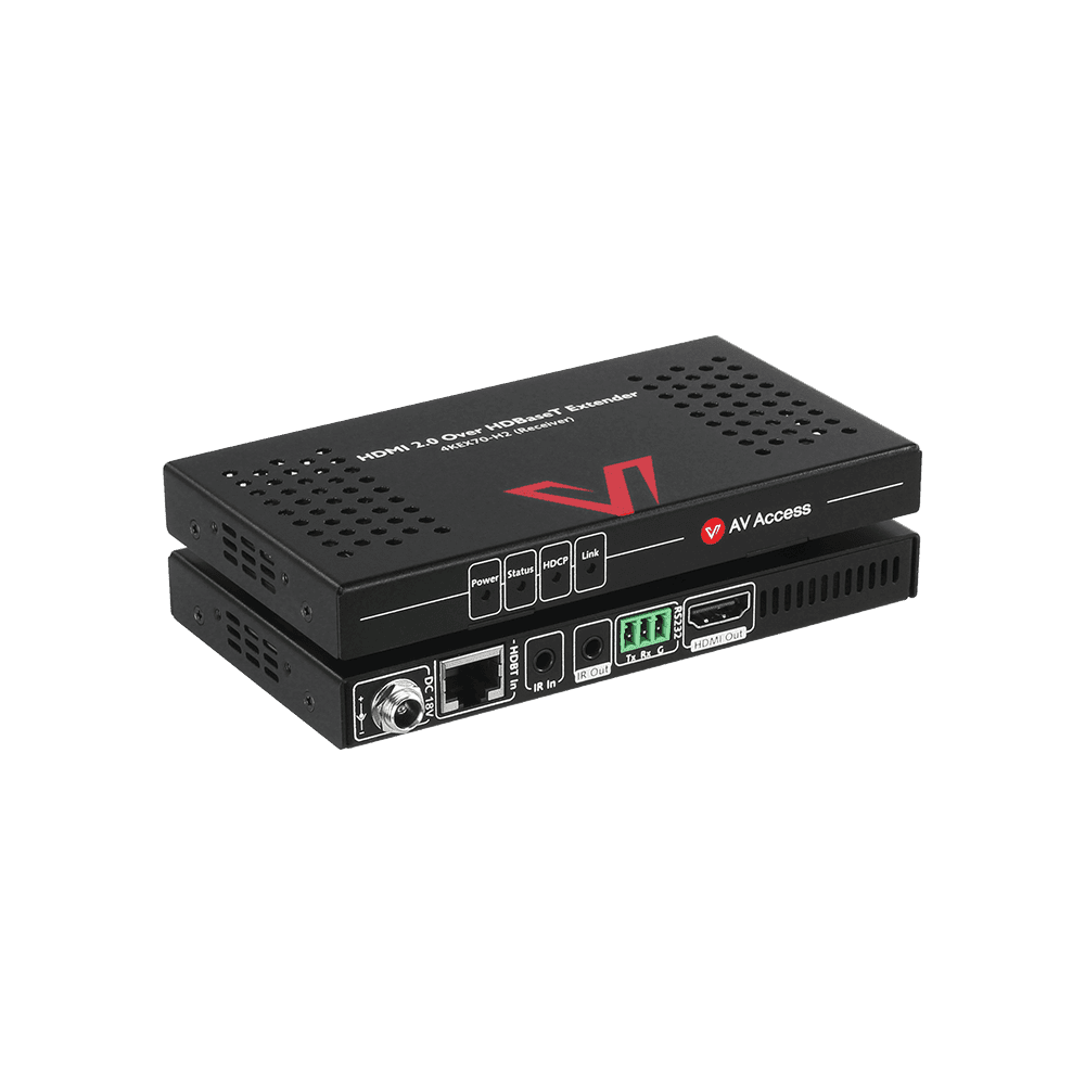 4K HDMI Extender over HDBaseT, eARC, Fiber