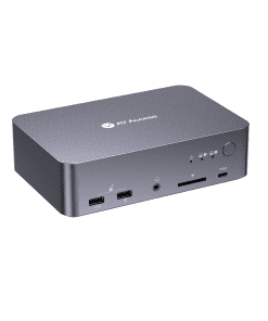 USB C KVM Switch Docking Station for 2 Laptops & 2 Monitors