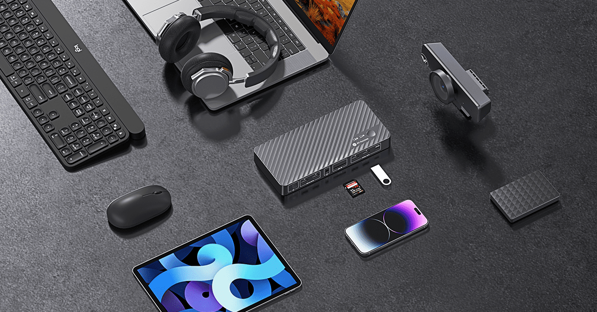 AV Access iDock B10 KVM Switch Docking Station- multi ports