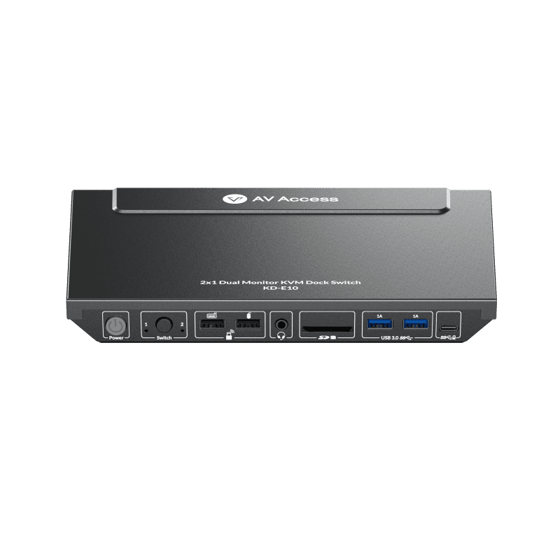 USB C KVM Switch Docking Station for 2 PCs & 2 Monitors, for Home