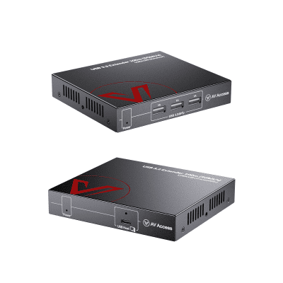USB Extender 2.0 over Cat5e, 4-Port with Power