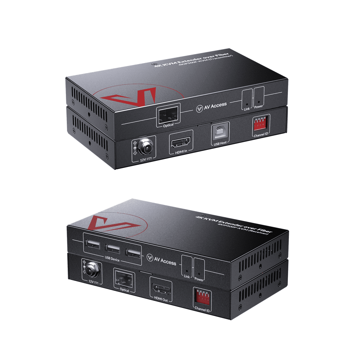 4K Fiber KVM Extender up to 550m for Remote PC Control