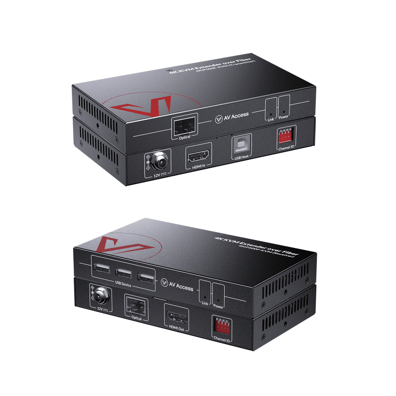 4K Fiber KVM Extender up to 550m for Remote PC Control