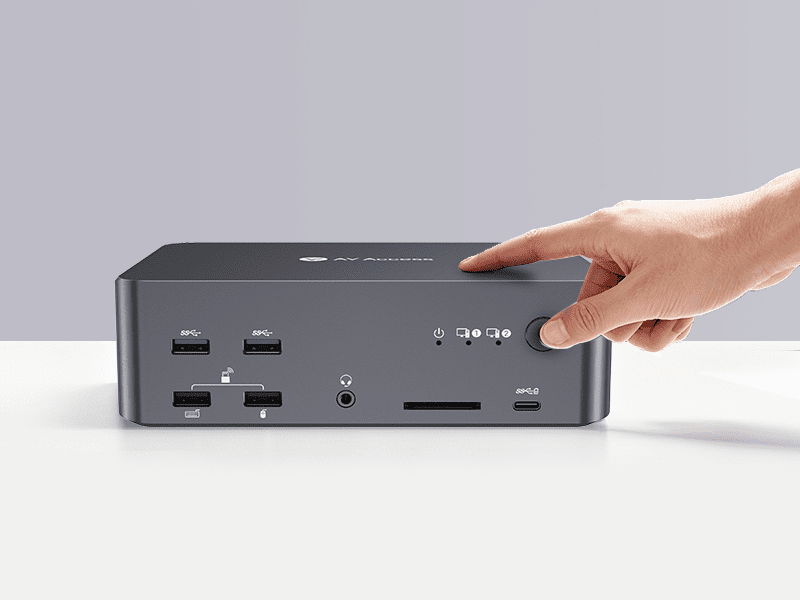 iDock B23 Triple Monitor KVM Switch for a Desktop and a Laptop