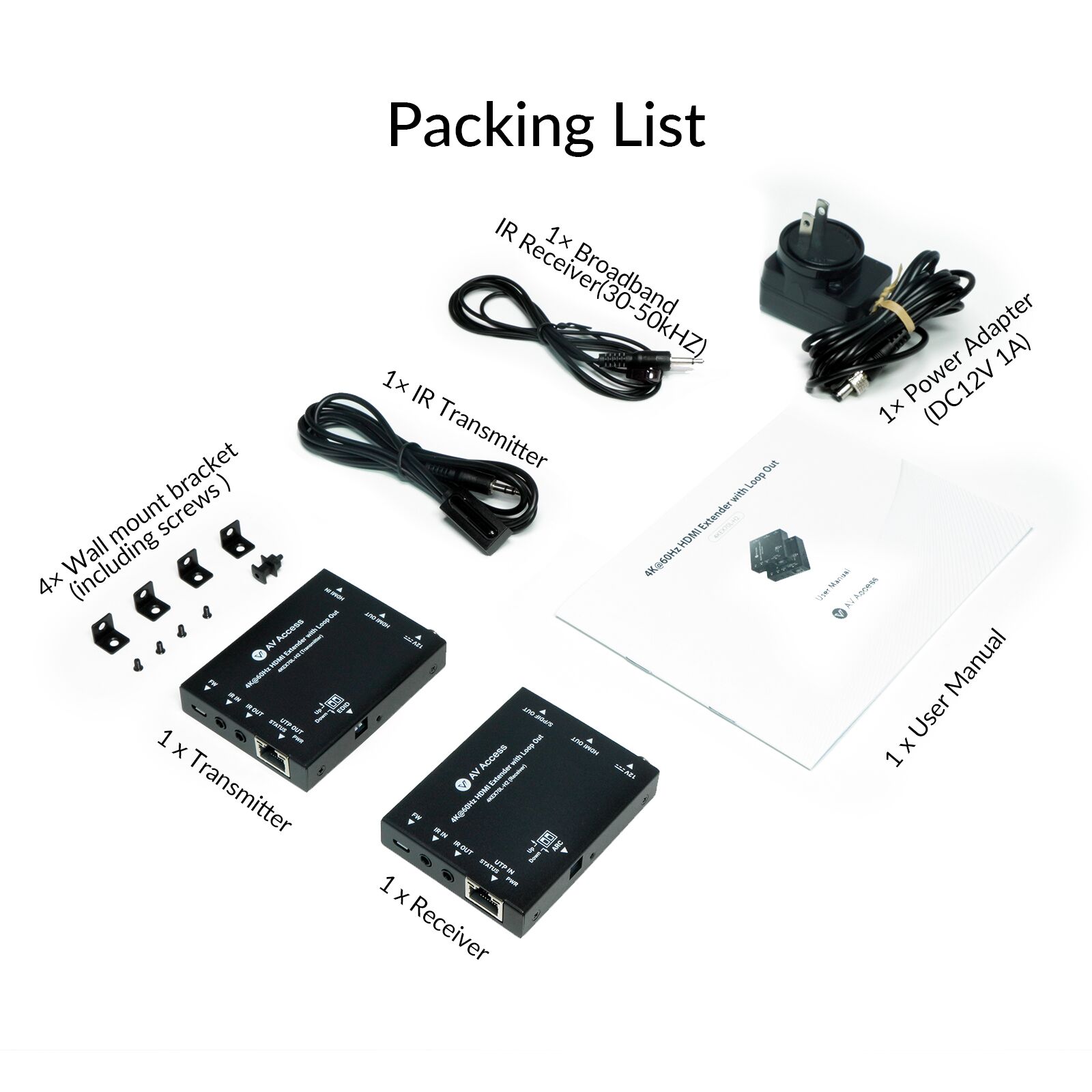 4K@60Hz HDMI Extender with Loop Out, 70m/230ft Over Cat 6/6A/7